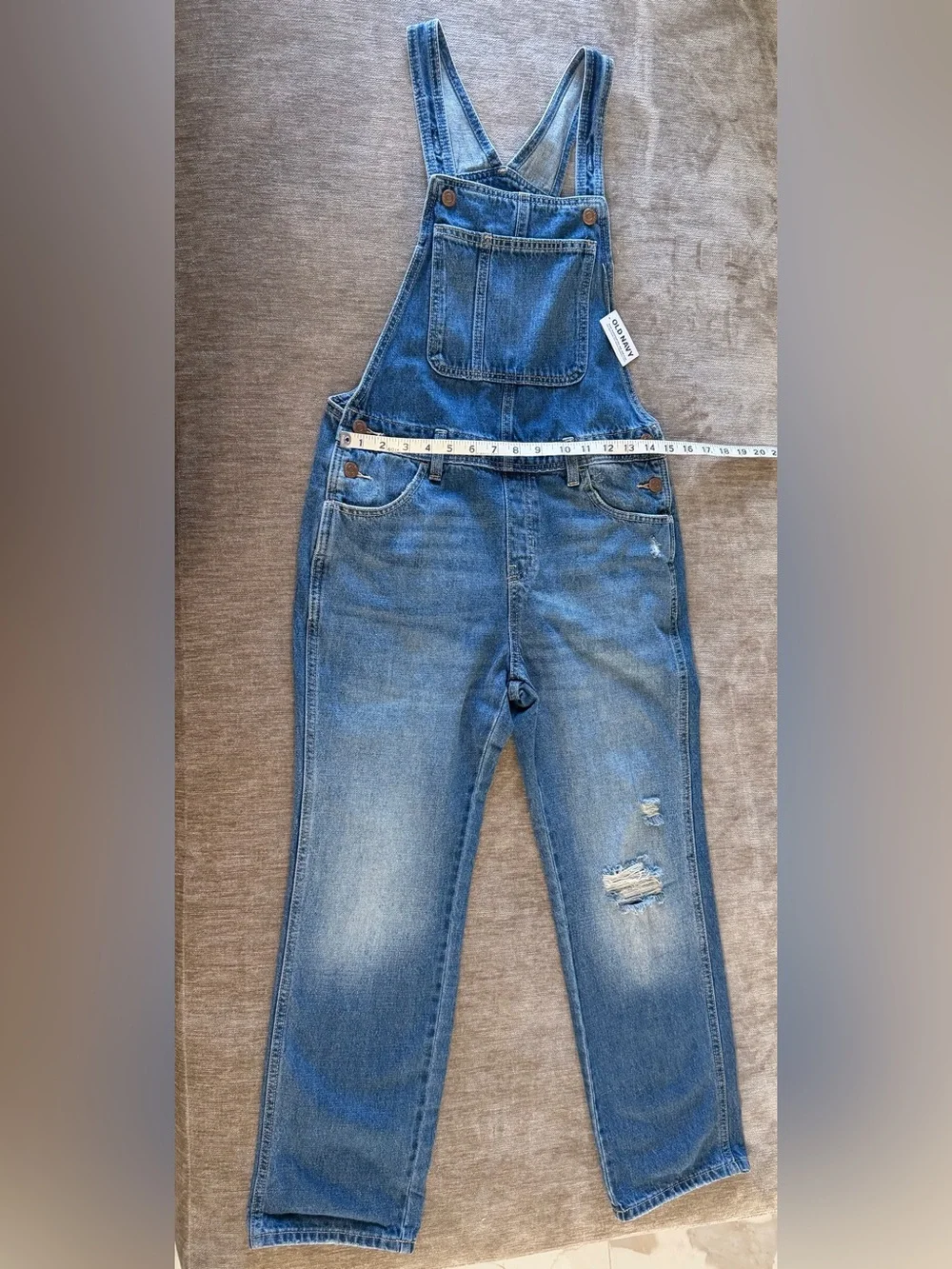 Old Navy Girls Distressed Denim Overalls XL 14-16 – NWT